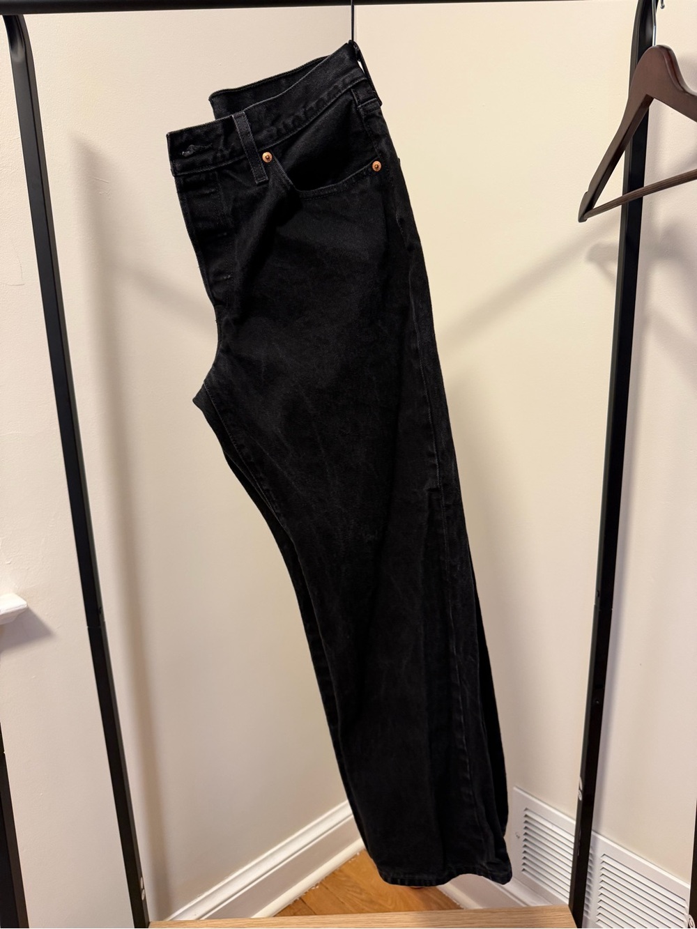 Levi’s 501 ’90s Jeans Washed Black High Rise Straight 28x30 - Picture 5 of 5